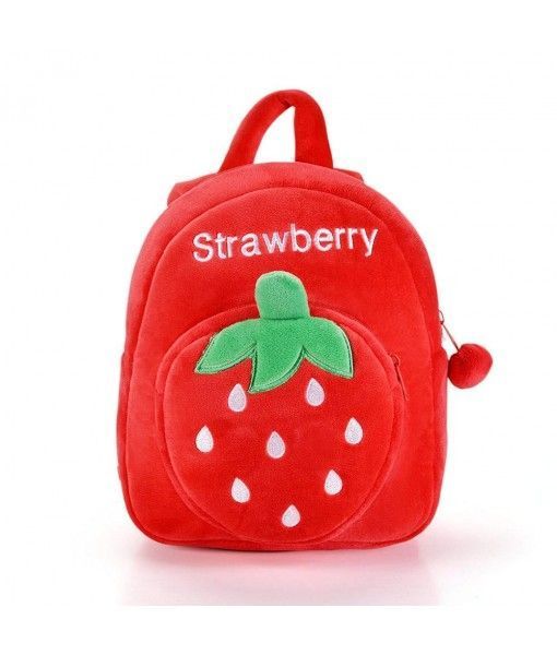 Cute Design Cartoon Fruits Plush Toddler Lunch Backpack Kindergarten Bag For Little Children