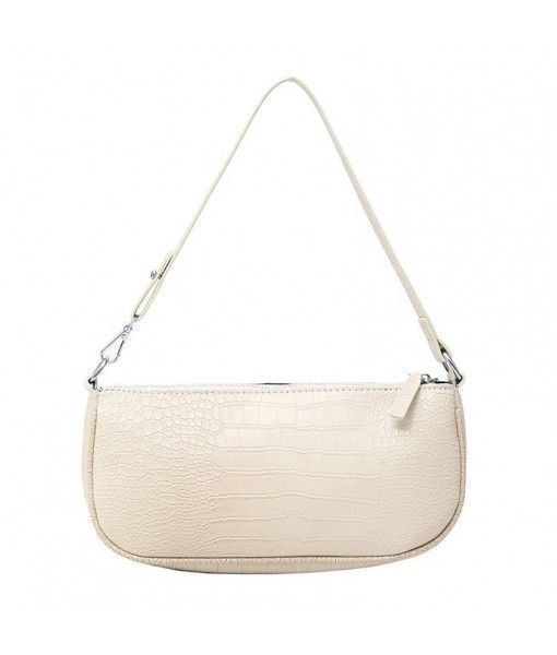 Design ladies handbag simple retro strap crocodile print single shoulder bag women 