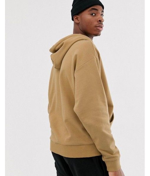 Custom Long Sleeve 100%Cotton Over The Head Style Pullover Hoody Pouch Pocket Dropped Shoulders Plain Oversized Hoodie 