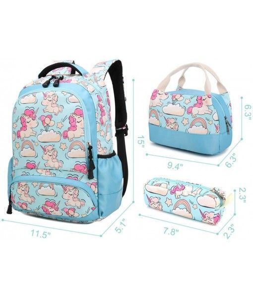 3 in 1 Children School Backpack 3D Cartoon Animals Unicorn Design Waterproof For Baby Girls Kindergarten Kids School Bags 