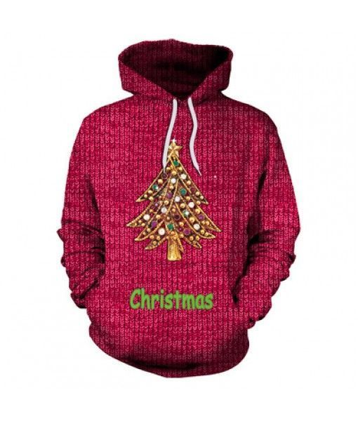 Christmas tree hoodie for men