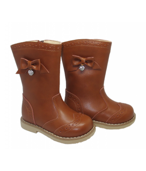 European latest design bowknot winter boots for girls