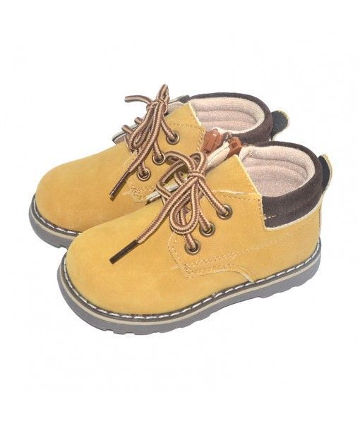 New autumn and winter unisex kids genuine leather boots toddler martin boots
