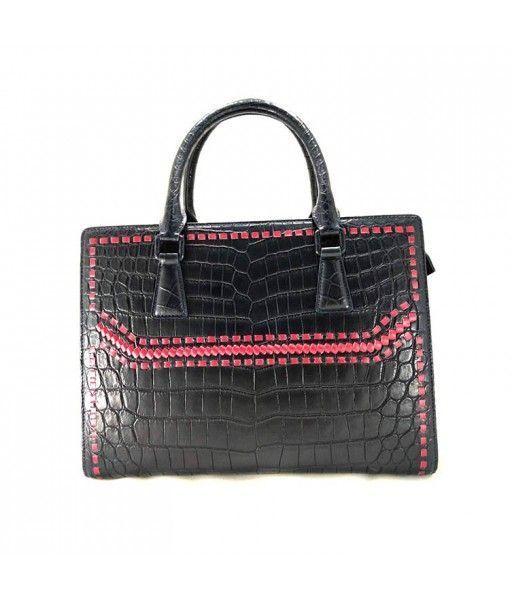 Premium Genuine Crocodile Leather Office Lady Tote Bag