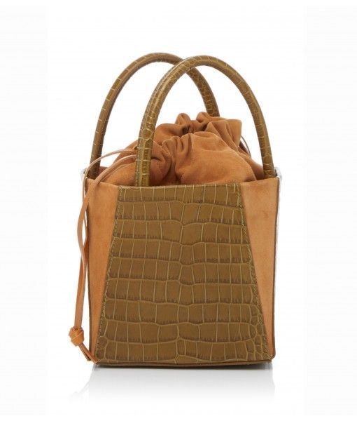 Chic design crocodile embossed leather box bag women handbag tote bag 