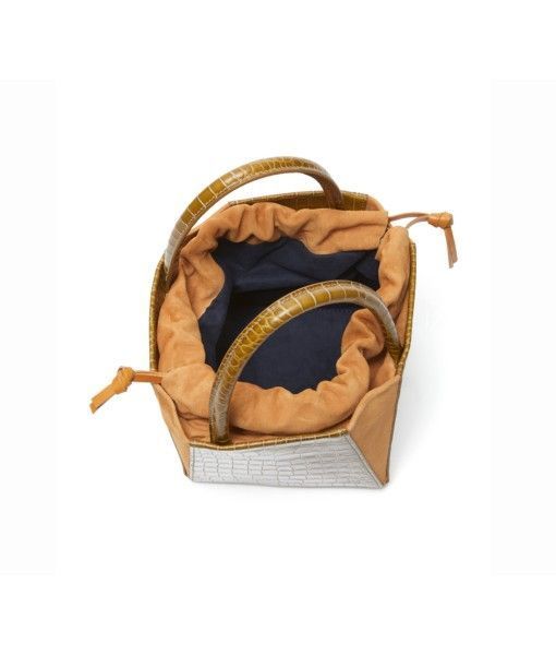 Chic design crocodile embossed leather box bag women handbag tote bag 
