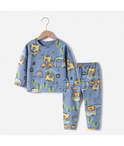 Baby set Four seasons Cartoon print baby clothes sets Unisex Kids Clothing Sets boy