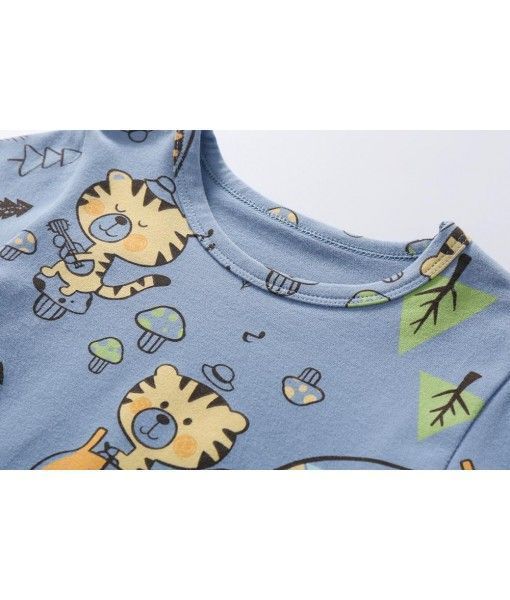 Baby set Four seasons Cartoon print baby clothes sets Unisex Kids Clothing Sets boy