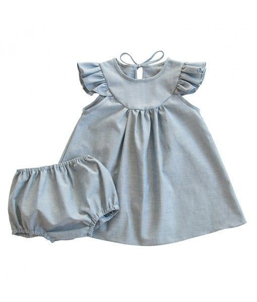 kids clothing girls new design flutter hem dress style top with bloomer sets 
