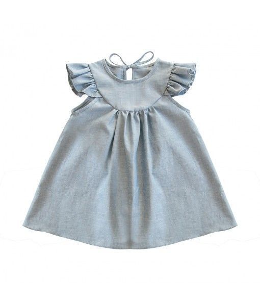 kids clothing girls new design flutter hem dress style top with bloomer sets 