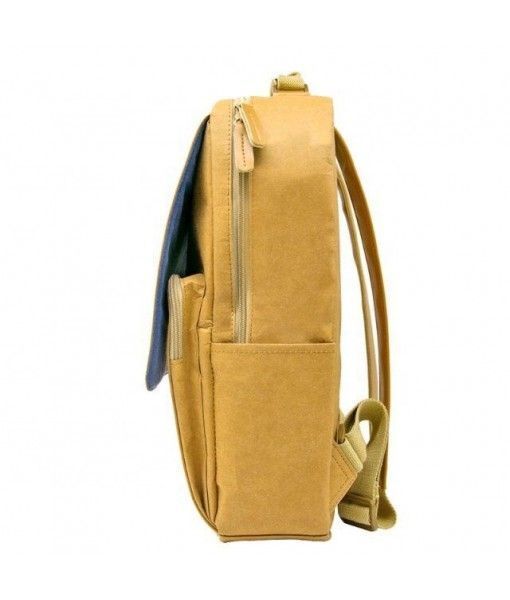 Eco-friendly kraft paper 15 Inch Laptop Briefcase Shoulder Bag Travel Daypack Backpack for Men with metal two-way Zipper 