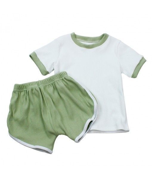 New Fashion Baby Girl Outfit Children Clothing Sets Splice Outfits Kids Clothing