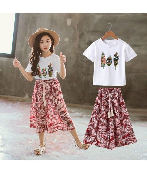 Summer Girls Clothes Sets Baby Girl Short Sleeve Shirt Top+Shorts Suits Kids Clothing Printed Children's Clothes 2pcs 