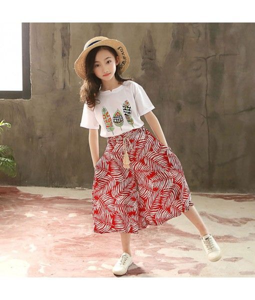 Summer Girls Clothes Sets Baby Girl Short Sleeve Shirt Top+Shorts Suits Kids Clothing Printed Children's Clothes 2pcs 