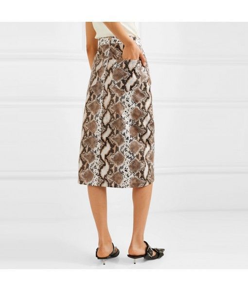 Women Slit Custom Print Skirt