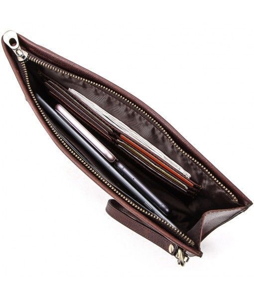 new design vintage genuine leather men clutch bag handbag for 7.9 inch laptop