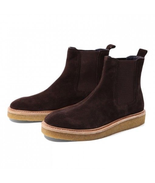 Customized quality comfortable keep warm non-slip popular chelsea leather winter boots for men 