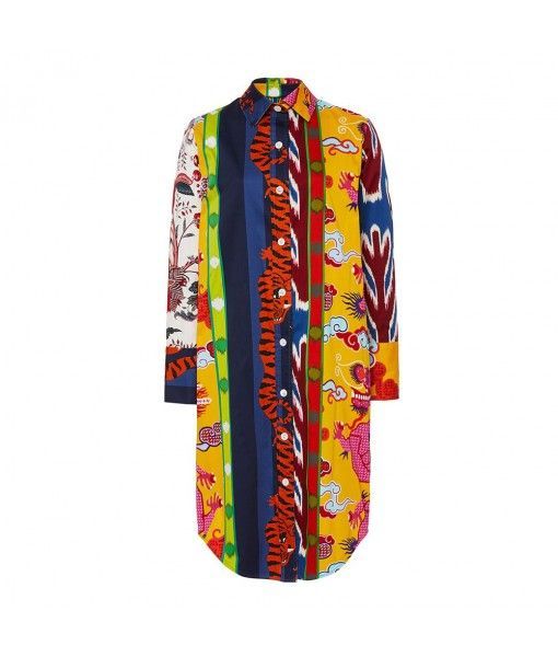 African fashion designs rainbow floral print ankara long sleeve ladies shirt casual dresses