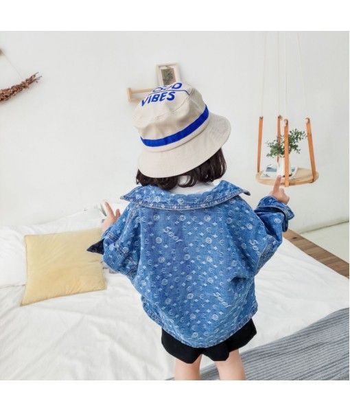 2020 jamini children's clothing spring and summer new small children's jacket jacket jacket Denim Short top Korean boys and girls