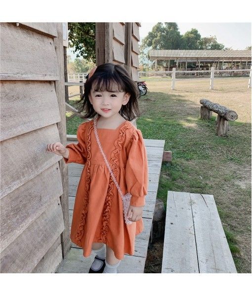 Caviar children's wear 1-5-year-old girl's baby 2020 spring wrinkle special material Korean dress