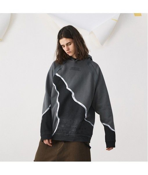 #Ovdy 19fw original Guochao brand men's and women's Hooded Sweater purgatory theme Raglan Fleece Hoodie

