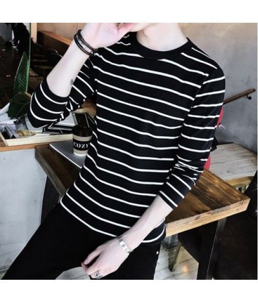 Autumn men's long sleeve T-shirt Korean youth students' spring and autumn top base coat new autumn clothes