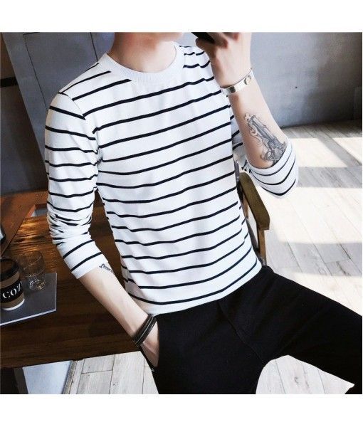 Autumn men's long sleeve T-shirt Korean youth students' spring and autumn top base coat new autumn clothes