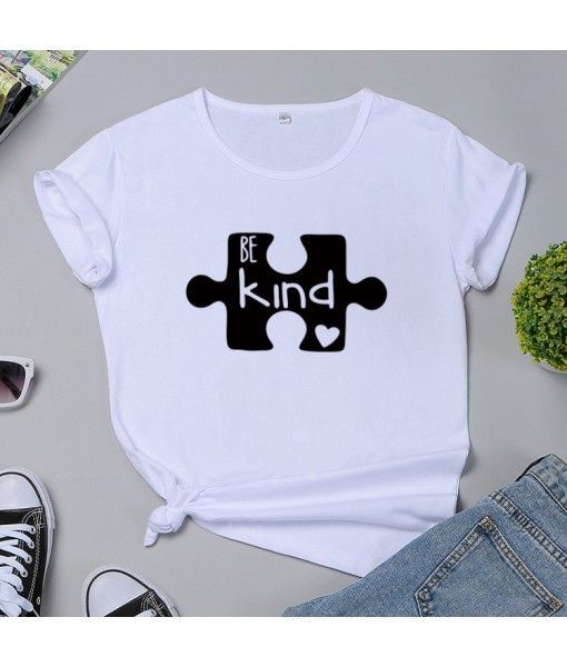 Goods in stock! Be kind foreign trade women's T-shirt European and American women's wear wise Amazon popular cross border women's T-shirt
