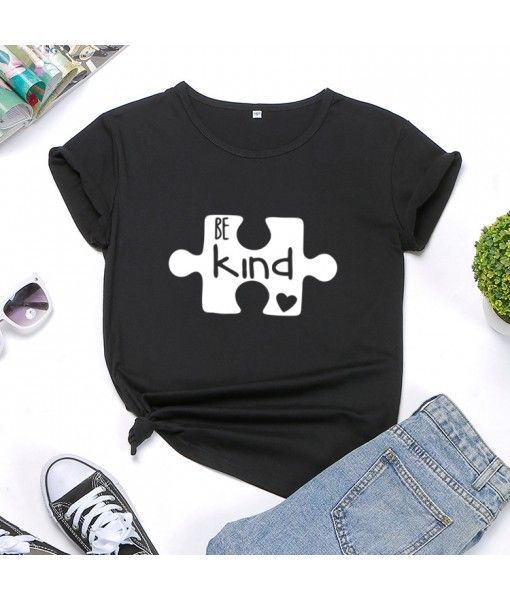 Goods in stock! Be kind foreign trade women's T-shirt European and American women's wear wise Amazon popular cross border women's T-shirt
