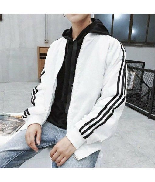 Men's Outerwear 2018 spring and autumn men's jacket Korean Trend leisure fit handsome baseball collar men's coat
