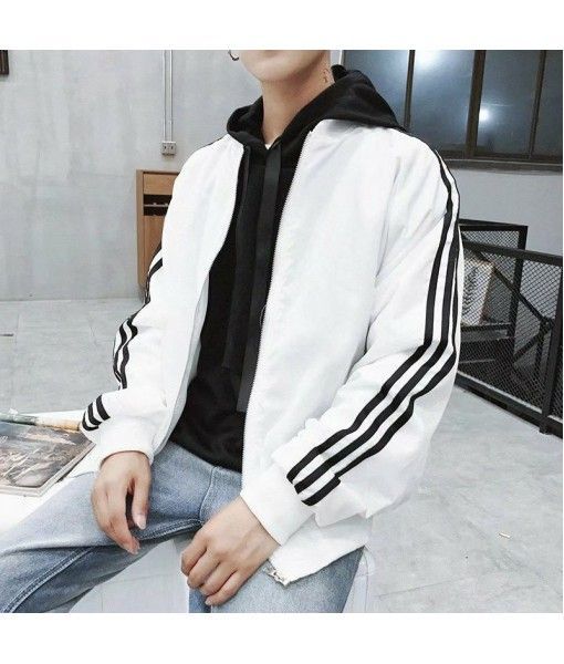 Men's Outerwear 2018 spring and autumn men's jacket Korean Trend leisure fit handsome baseball collar men's coat
