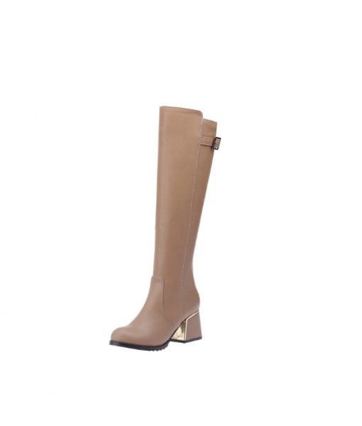 Jamron Women Adjustable Wide Calf Knee Boots Custom Big Size High Boots