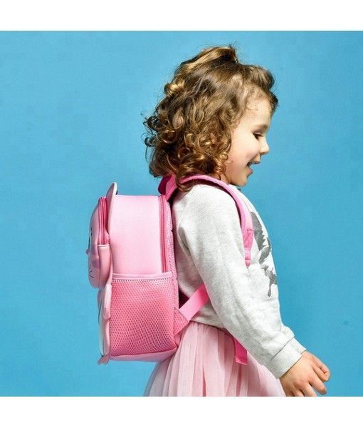 Neoprene Children Cute Zoo Animal Backpack Cartoon Kids School Bags For Girl