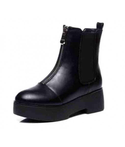 Women's Round Toe Chunky Heel Platform Wedge Winter Boots Women Chelsea Boots Big Size Wholesale