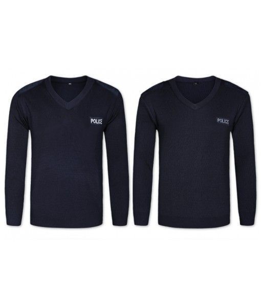 07 blue long sleeved sweater