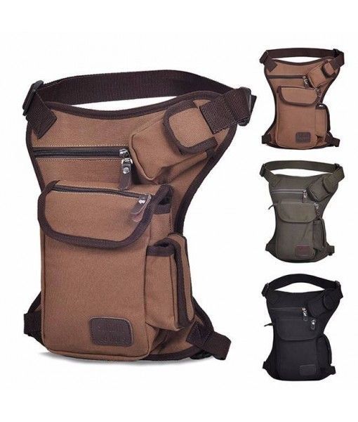 China supplier High quality canvas waist motorcycle leg bag can be customized