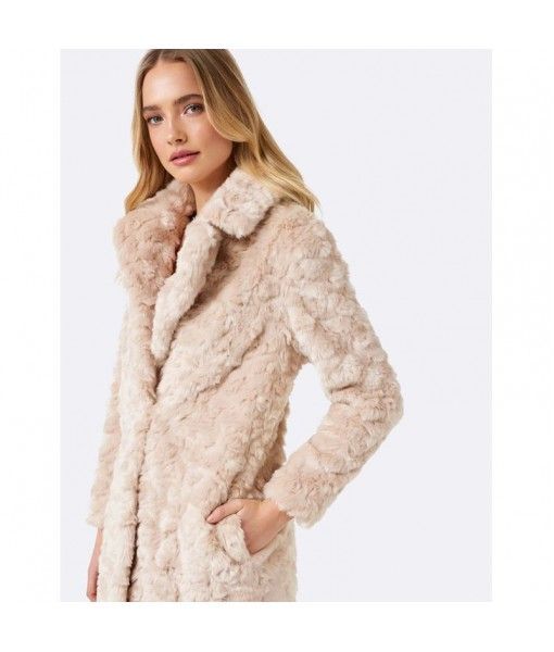Custom Women Clothing Textured Fur Coat Winter Coats