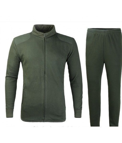 07 authentic winter fitness training suits fire Olive Green fleece warm Sweater outdoor cashmere sweater