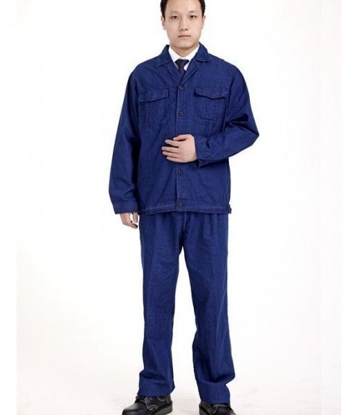 Full cotton cowboy fabric long sleeved uniforms for  workers