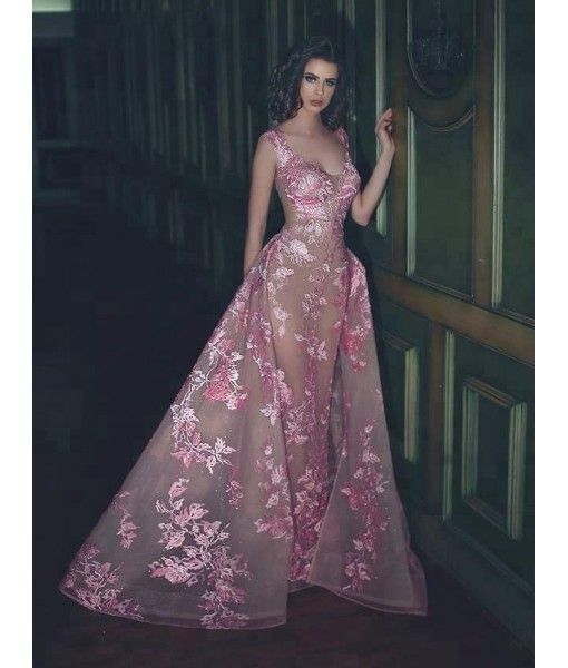 Hot Sexy Long Party Dress Mermaid Evening Dresses With Detachable Gown 
